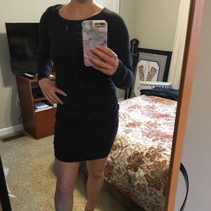 Gray sweater dress